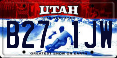 UT license plate B271JW