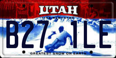 UT license plate B271LE