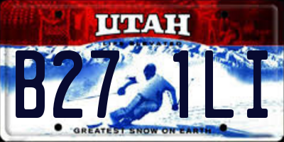 UT license plate B271LI