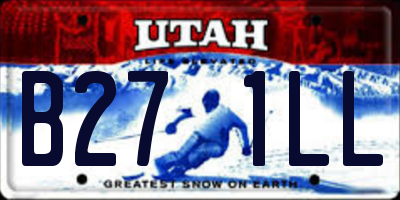 UT license plate B271LL