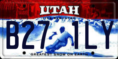 UT license plate B271LY