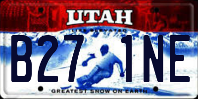 UT license plate B271NE