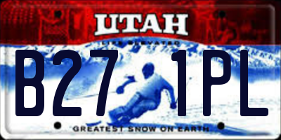 UT license plate B271PL