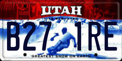 UT license plate B271RE