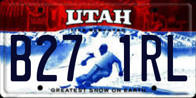 UT license plate B271RL