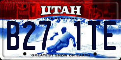 UT license plate B271TE