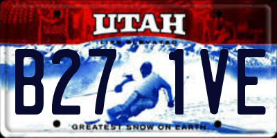UT license plate B271VE