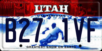 UT license plate B271VF
