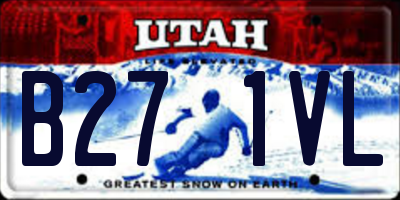 UT license plate B271VL
