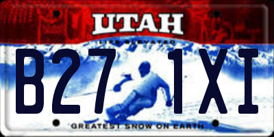 UT license plate B271XI
