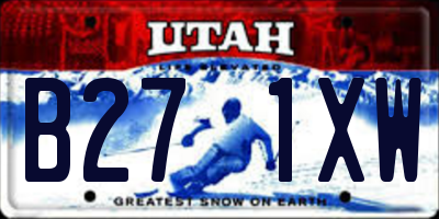 UT license plate B271XW
