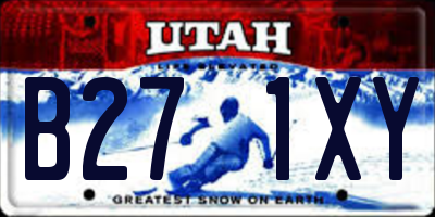 UT license plate B271XY