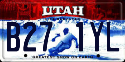 UT license plate B271YL