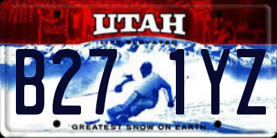 UT license plate B271YZ