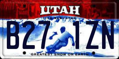 UT license plate B271ZN
