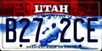 UT license plate B272CE