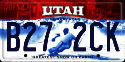 UT license plate B272CK