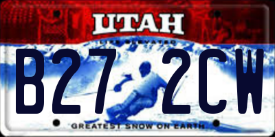UT license plate B272CW