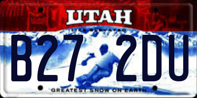 UT license plate B272DU