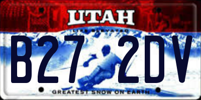 UT license plate B272DV