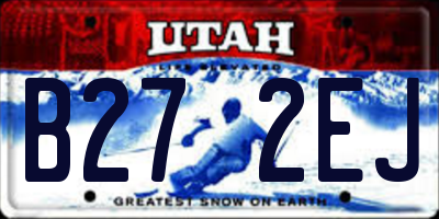 UT license plate B272EJ