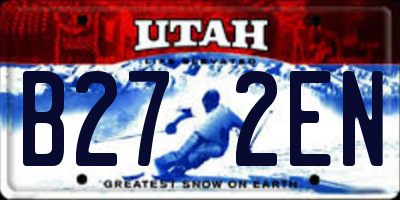 UT license plate B272EN