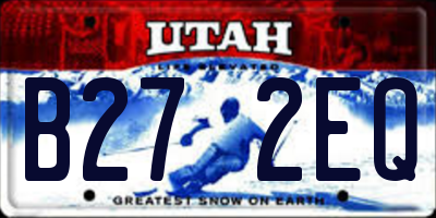 UT license plate B272EQ
