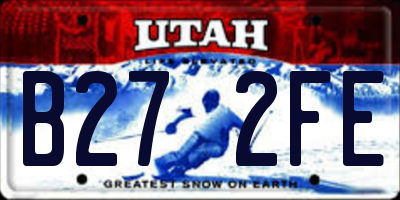 UT license plate B272FE
