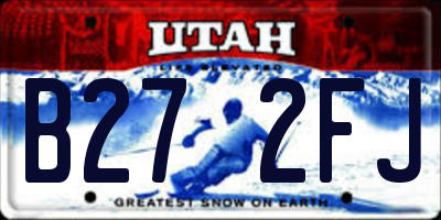 UT license plate B272FJ