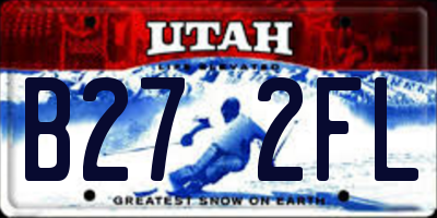 UT license plate B272FL