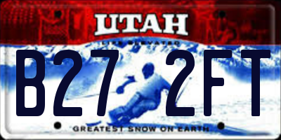 UT license plate B272FT