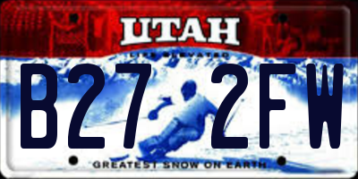 UT license plate B272FW