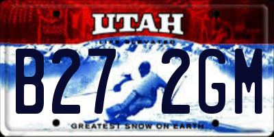 UT license plate B272GM