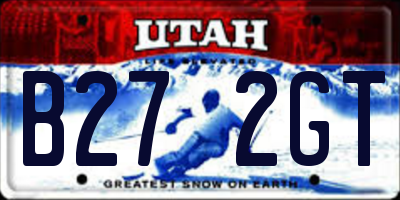 UT license plate B272GT