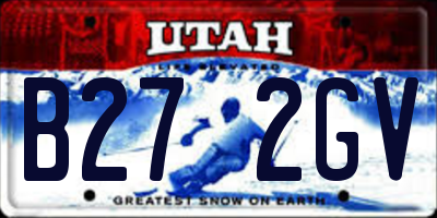 UT license plate B272GV