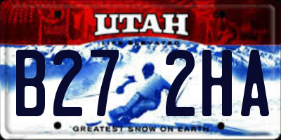 UT license plate B272HA