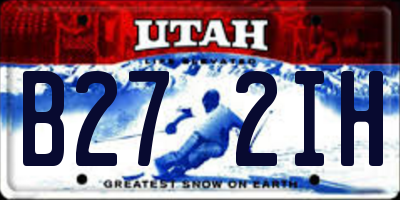 UT license plate B272IH