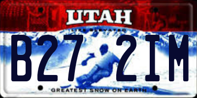 UT license plate B272IM