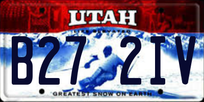 UT license plate B272IV