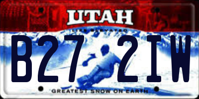 UT license plate B272IW