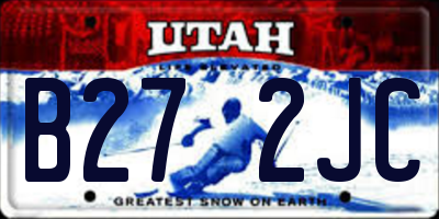 UT license plate B272JC