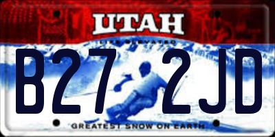 UT license plate B272JD