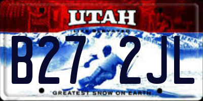 UT license plate B272JL