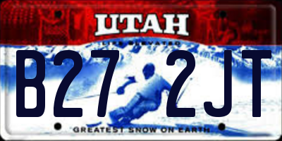 UT license plate B272JT