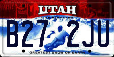 UT license plate B272JU