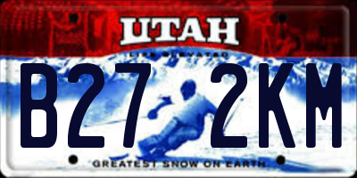UT license plate B272KM