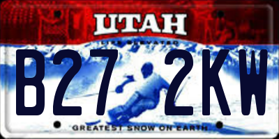 UT license plate B272KW