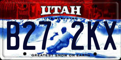 UT license plate B272KX