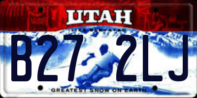 UT license plate B272LJ
