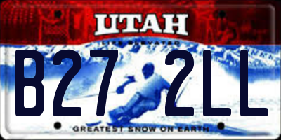 UT license plate B272LL